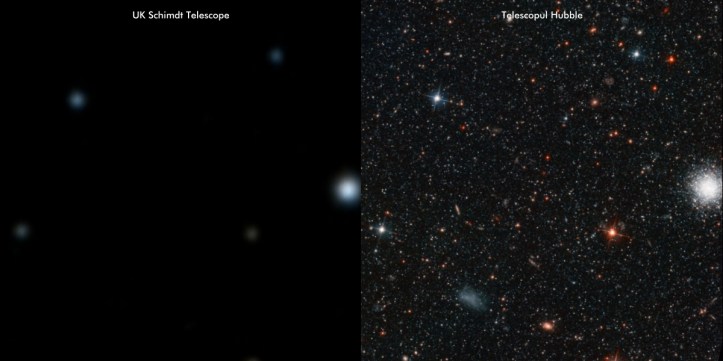 O mică regiune din constelația Andromeda. Foto: SDSS și NASA O mică regiune din constelația Andromeda. Foto: SDSS și NASA