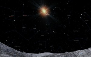 26feb2011, ora 23 pe planeta Mercur la 771 km E de craterul Melville