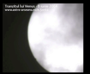 Tranzitul lui Venus de pe 8 iunie 2004. Foto: Adrian Șonka