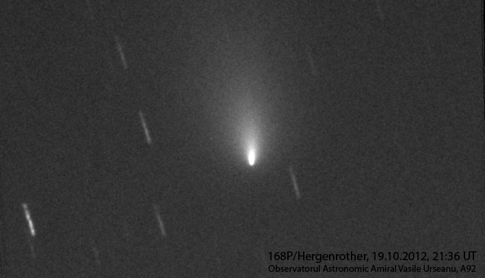 Cometa 168P/Hergenrother. Foto: Observatorul Astronomic „Amiral Vasile Urseanu” Cometa 168P/Hergenrother. Foto: Observatorul Astronomic „Amiral Vasile Urseanu”