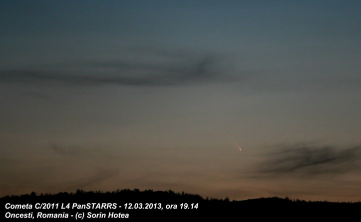 Cometa C/2011 L4 PANSTARRS. Foto: Sorin Hotea