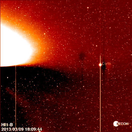 Cometa C/2011 L4 PANSTARRS observată din spațiu. Foto: NASA/STEREO B