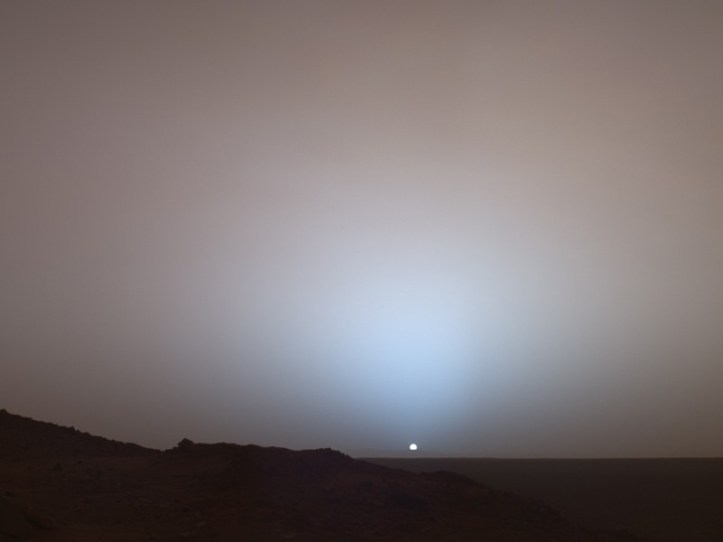 Apus de Soare pe Marte - 19 mai 2005 - Mars Exploration Rover, Spirit. Foto: NASA/JPL