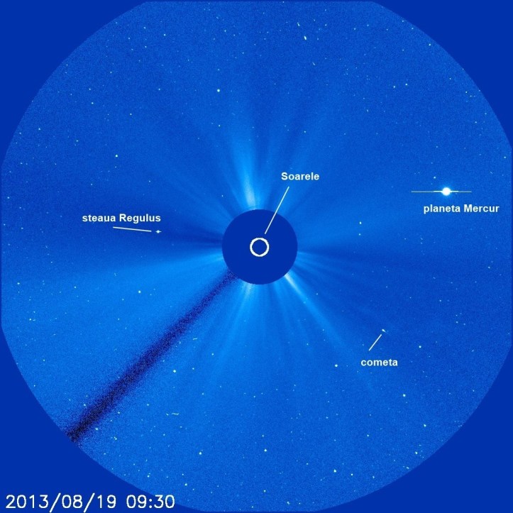 Soarele pe 19 august 2013. Foto: NASA/SOHO