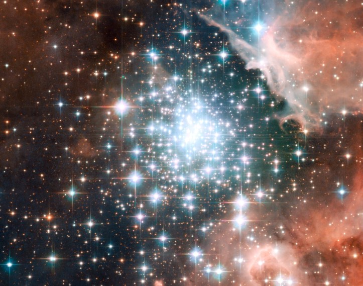 Roiul stelar NGC 3603 aflat la aproximativ 20.000 de ani lumină depărtare. Foto: NASA, ESA, and the Hubble Heritage (STScI/AURA)-ESA/Hubble Collaboration