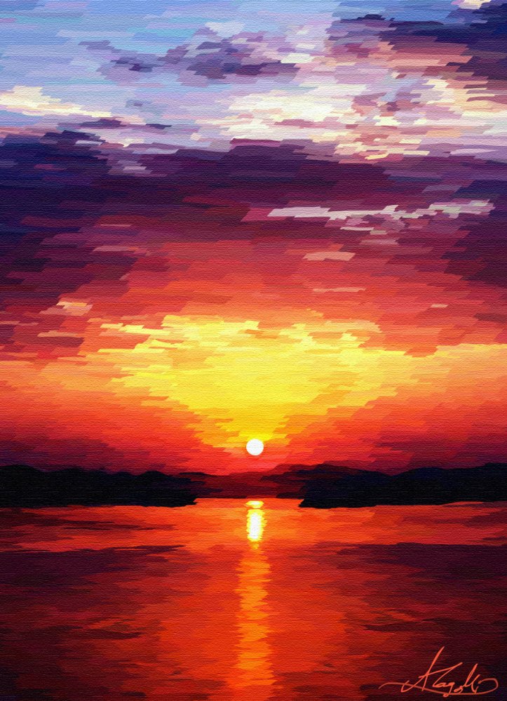 Sunrise_Painting_by_PineapplesQueen. Sursa: http://pineapplesqueen.deviantart.com/art/Sunrise-Painting-139429093