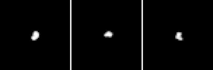 Cometa 67P/Churyumov-Gerasimenko de la 43.000 km depărtare. Foto:  ESA © 2014 MPS for OSIRIS-Team MPS/UPD/LAM/IAA/SSO/INTA/UPM/DASP/IDA