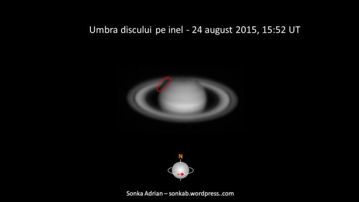 Umbra discului pe inel