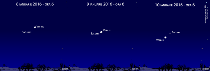 Venus și Saturn se întâlnesc pe cerul de dimineață
