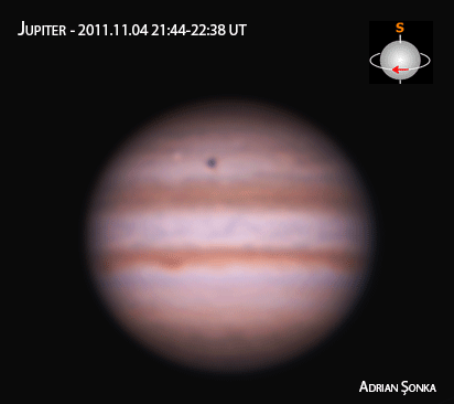 Europa, umbra sa și Red Spot Jr. - 2011 11 04