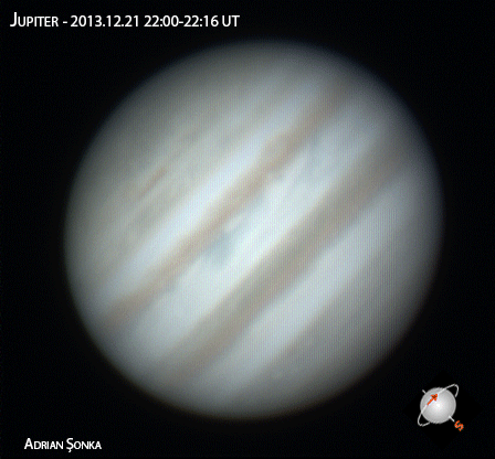 Jupiter pe 21 decembrie 2013