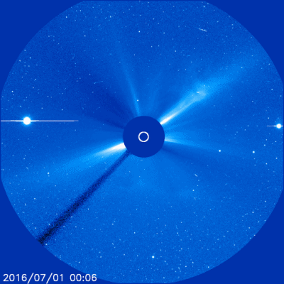 Imagini luate cu telescopul  spațial SOHO. Foto:  SOHO (ESA & NASA)
