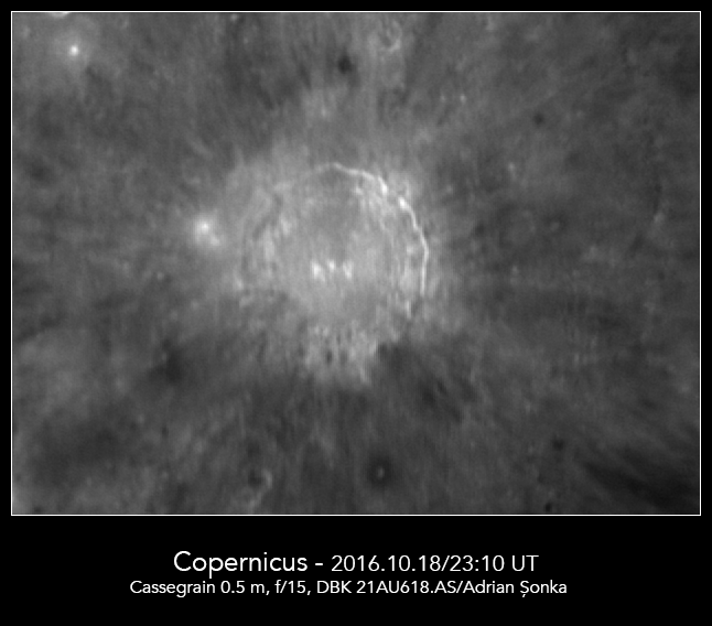 Craterul Copernicus. Foto: Adrian Șonka