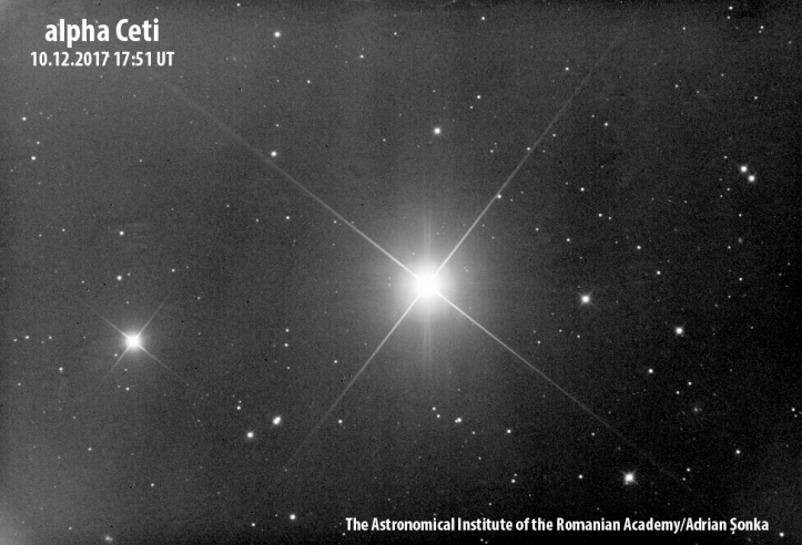 Alpha Ceti. Imagine: Institutul Astronomic al Academiei Române/Adrian Șonka