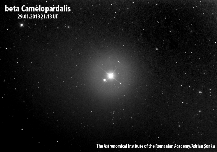 Beta Camelopardalis. Foto: Institutul Astronomic al Academiei Române/Adrian Șonka