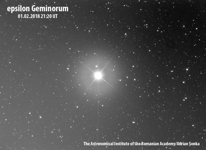 Epsilon Geminorum. Foto: Institutul Astronomic al Academiei Române/Adrian Șonka