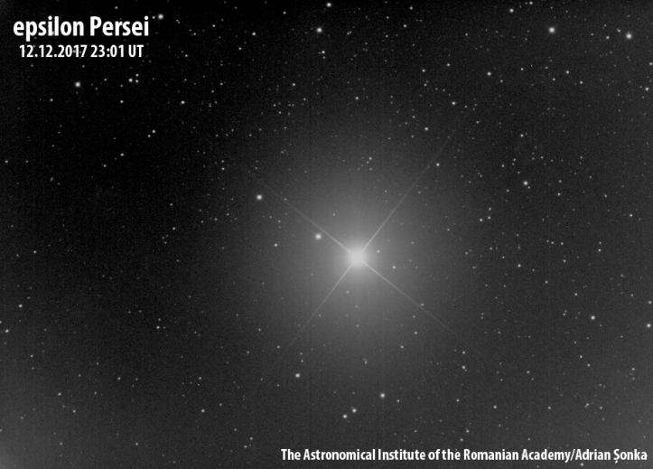 Epsilon Persei. Foto: Institutul Astronomic al Academiei Române/Adrian Șonka