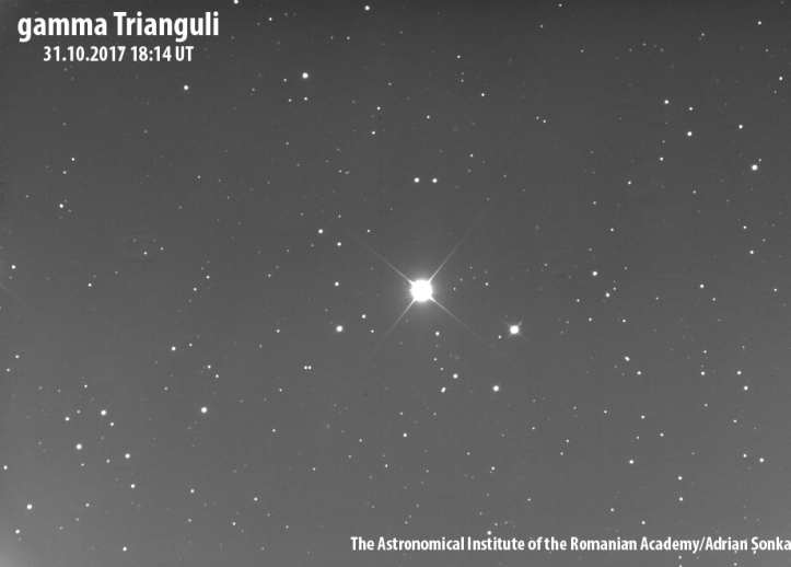 Gamma Trianguli. Foto: Institutul Astronomic al Academie Române/Adrian Șonka