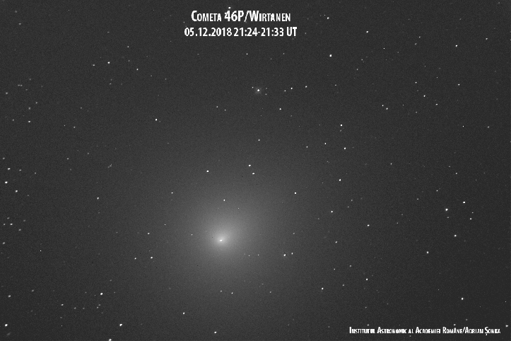 Cometa 46P/Wirtanen pe 5 decembrie 2018