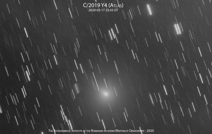 Cometa C/2019 Y4 (ATLAS) pe 17 martie 2020