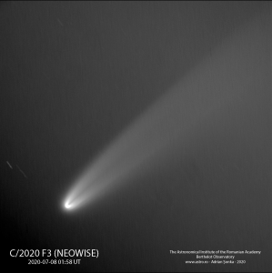 Cometa C/2020 F3 în dimineața de 8 iulie 2020