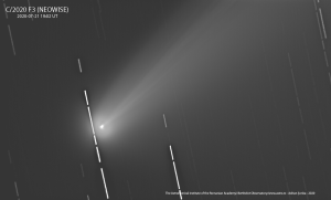 Cometa NEOWISE prin telescop de 0,4 m în diametru. Imagini obținute dintr-un loc cu cer foarte negru