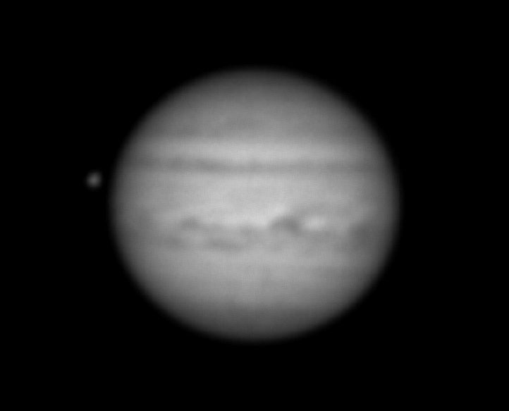 Jupiter și satelitul Io: 17 iulie 2020, între orele 02:00 - 02:07, ora României